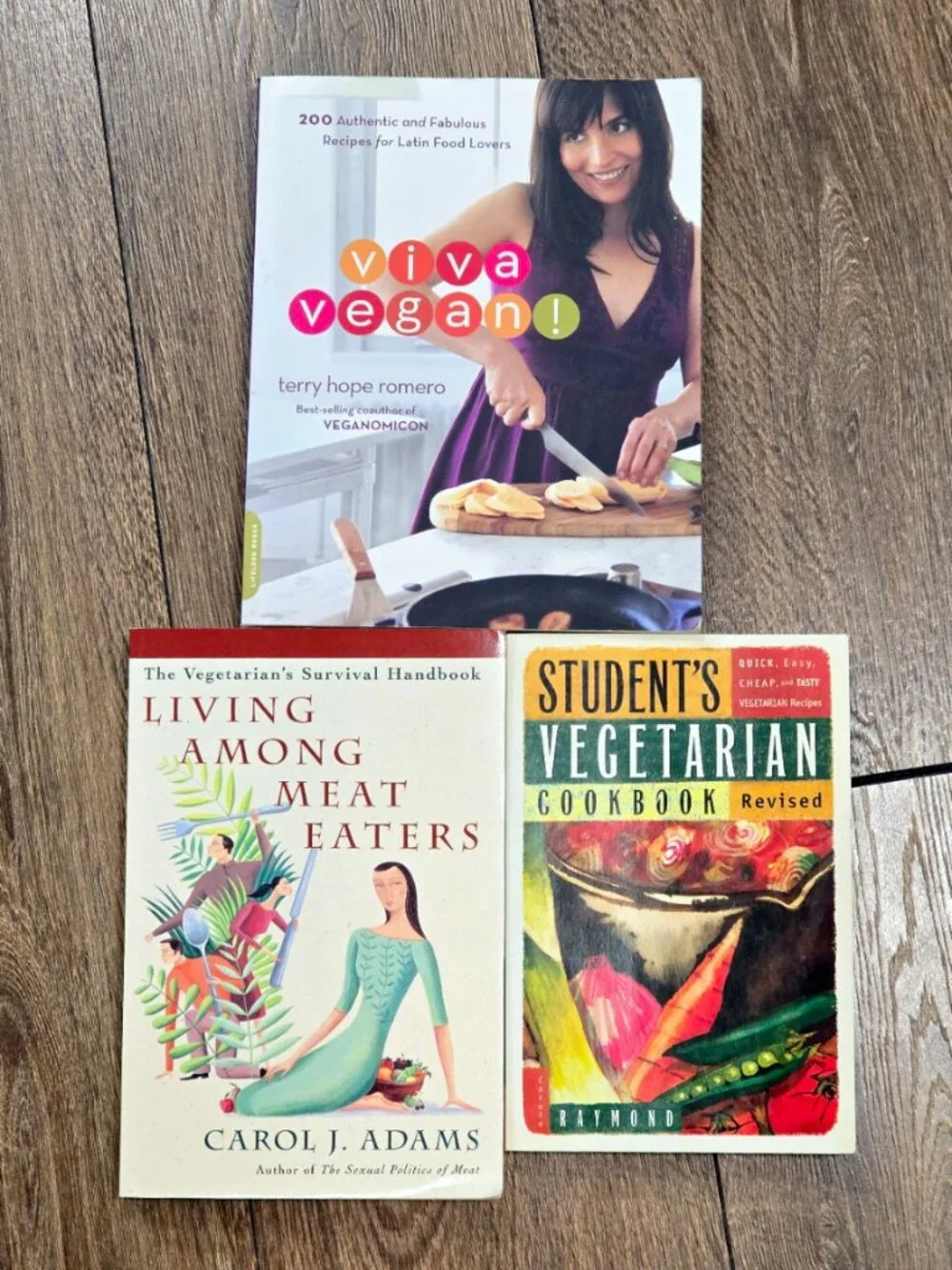 Vegan & Vegetarian Cookbook Lot 3 | Viva Vegan! + Student's Vegetarian Cookbook+